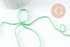 Perle ronde verre facettée transparente vert clair 2mm, x1 fil de 37cm (G7445)