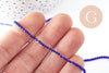 Perle rondelle cristal facetté bleu roi 2mm, perle toupies création bijoux fantaisie DIY, fil de 37cm x1 (G7241)