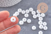Perle rondelle donut verre opaque blanc, perles rondelles verre pour vos créations de bijoux et bracelet,3-5x9mm, x 20 (G4847)