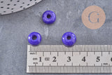 Perle rondelle donut verre opaque bleu foncé,des perles reondelles verre pour vos créations de bijoux et bracelet,3-5x9mm, x 20 (G4596)