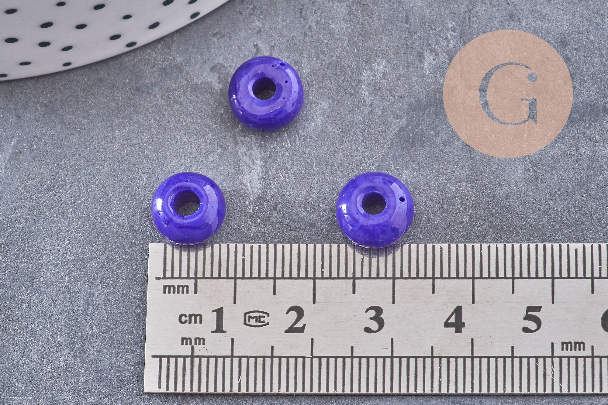 Perle rondelle donut verre opaque bleu foncé,des perles reondelles verre pour vos créations de bijoux et bracelet,3-5x9mm, x 20 (G4596)