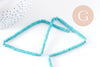 Perle rondelle heishi howlite turquoise synthétique 4mm, x1 fil de 40 cm (G1154)