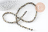 Perle rondelle heishi jaspe Dalmatien jaspe naturel 4.5mm,x1 fil de 38cm (G2773)