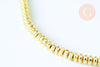 Perle rondelle hématite dorée 18K, perle hématite non magnétique pour pierre,4x2mm, fil de 160 perles x1 (G5528)