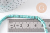 Perle rondelle howlite naturelle turquoise 4mm, x1 fil de 39cm (G0325)