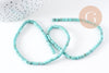 Perle rondelle howlite naturelle turquoise 4mm, x1 fil de 39cm (G0325)