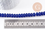 Perle rondelle jade bleu roi,perle jade,pierre naturelle,jade naturel,perle pierre,perle facette,jade,8x5mm,fil de 38,5 cm (G6725)