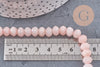 Perle rondelle jade naturel rose clair facetté 8x6mm, x1 fil de 60 perles (G4712)
