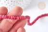 Perle rondelle jade rose naturel foncé facettes 5x3mm, x1 fil de 36cm (G1703)