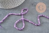 Perle rondelle jade violet, naturelle, perle facette,jade,5x3mm,fil de 35 cm, x1 (G1704)-Perles-Gingerlily Perles
