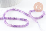 Perle rondelle jade violet, naturelle,jade, pierre,perle facette,jade,5x3mm,fil de 35 cm, x1 (G1704)