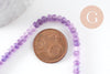 Perle rondelle jade violet, naturelle,jade, pierre,perle facette,jade,5x3mm,fil de 35 cm, x1 (G1704)