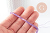 Perle rondelle jade violet, naturelle,jade, pierre,perle facette,jade,5x3mm,fil de 35 cm, x1 (G1704)