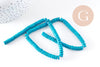 Perle rondelle turquoise naturelle 6mm, x1 fil de 39.5cm (G5371)