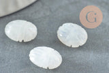 Perle scarabée pierre de lune naturel AAA 13mm, perle création bijou talisman pierre naturelle x1 G9232
