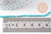 Perle toupie howlite naturelle turquoise 1mm, bijou en pierre naturelle, turquoise naturelle, perle en pierre, fil de 30cm x1 (G7263)