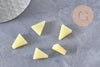 Perle triangle jade jaune ,pierre naturelle, une fourniture en jade jaune naturel,15x10mm, X5 (G3526)