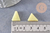 Perle triangle jade jaune ,pierre naturelle, une fourniture en jade jaune naturel,15x10mm, X5 (G3526)