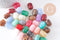 Perle tube acrylique imitation pierre 20x15mm, x10 (G10492)