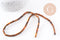 Perle tube oeil de tigre naturelle 13-14mm, x1 fil de 40cm (G3827)