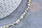 Perles Rondes jaspe dalmatien 4mm, x1 fil de 38cm (G8698)