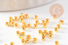 Perles à écraser Dorées 2x1mm, fournitures créatives, perles dorées, laiton doré, x 5Gr, (G1881)