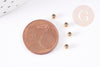 Perles à écraser acier 304 inoxydable Doré3x2mm, fourniture acier inoxydable, x50 (G1178)