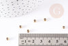 Perles à écraser acier inoxydable 304 Doré 4mm,perles dorées en acier ,acier doré, x100 (13.5G) G1177