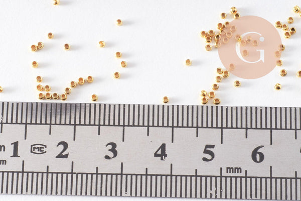 Perles à écraser laiton doré 1.5mm, x 5Gr (G1608)