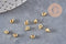 Perles à écraser tube 2 en 1 laiton platine ou dorée 4.5mm, x10 (G10825)