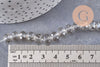 Perles abacus cristal facette gris 8mm x1 fil de 39cm (G0660)
