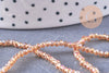 Perles abacus cristal jaune ambre irisé 2.7mm, x1 fil de 28cm (G10951)