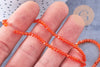 Perles abacus cristal orange 2.9mm, x1 fil de 35cm (G10950)