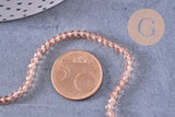 Perles abacus cristal rose clair 2.9mm, x1 fil de 35cm (G10947)