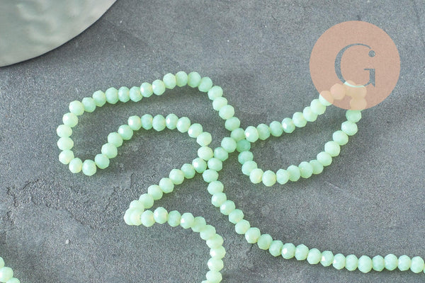 Perles abacus vert clair 3mm, x1 fil de 44cm (G2122)