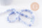 Perles calcédoine naturelle bleue 6mm, x1 fil de 38 cm (G2937)