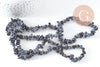 Perles chips en obsidienne neige naturelle 5-8mm, x1 fil de 90 cm(G1266)