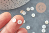Perles coquillage blanc naturel heishi,rondelle coquillage ivoire,perle , 6mm, x50 (G3919)