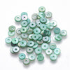 Perles coquillage naturel heishi teinté vert 6mm,rondelle coquillage, x50 G5573