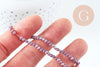Perles cristal abacus lilas irisé 3.3x2mm, fil de 34cm x1 (G10726)