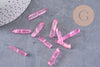 Perles cristal de roche rose, pierre brute, perle pierres, pierre naturelle, 14-30mm x10 (G3857)