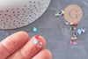 Perles cristal goutte multicolore cristal tchèque 6.5x4.5mm, x50 (G4187)