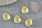 Perles cristal goutte verre jaune 10x12.5mm, x10 (G4193)
