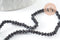 Perles cristal toupies à facette noir 2x3mm, x1 fil de 49cm (G4670)