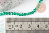 Perles cristal toupies à facette vert transparent, perle cristal vert, , fil de 45cm, 3x3mm, x1 (G0950)