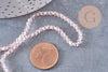 Perles cristal toupies facette rose transparent facetté 3mm, x1 fil de 44 cm (G1856)