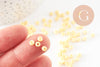 Perles de rocaille verre jaune pastel 4.5mm, x 10g (G7793)