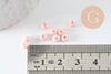 Perles de rocaille verre rose pastel 4.5mm, x10g (G7794)