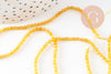 Perles en Agate jaune 2mm, perles facettes Agate, pierres précieuses, perles bijoux, fil de 39cm, x1 (G4658)