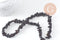 Perles en bambou de mer naturel teinté noir 3-12mm,perles imitation corail, perle coquillage, fil de 38cm, x1 (G3174)